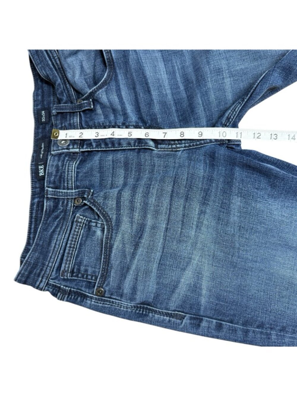 BKE BUCKLE JEANS JAKE STRAIGHT MENS 32X34 GBS16330 STRETCH REGULAR FIT BLUE - Picture 10 of 11